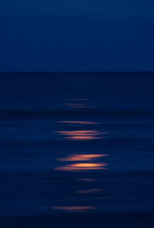 Melted moon, Lake Michigan. 2021.